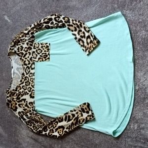 Reborn J aqua and leopard top